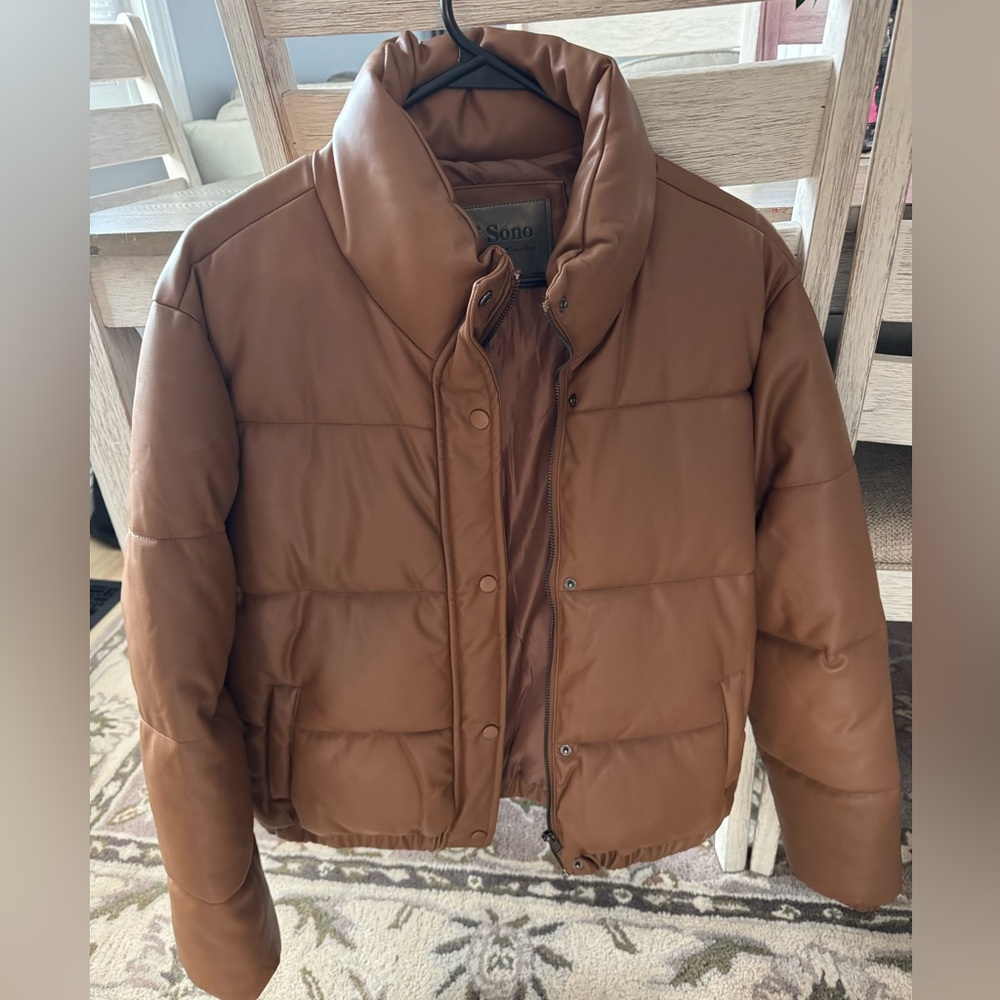 Ci Sono Women's Tan Puffer Jacket